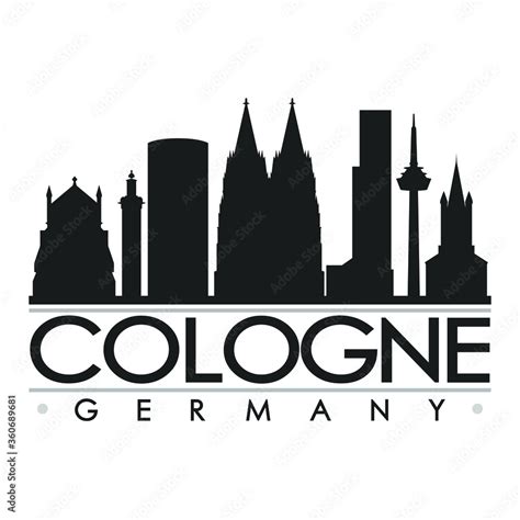 Cologne Germany Europe Skyline Silhouette Design City Vector Art Famous