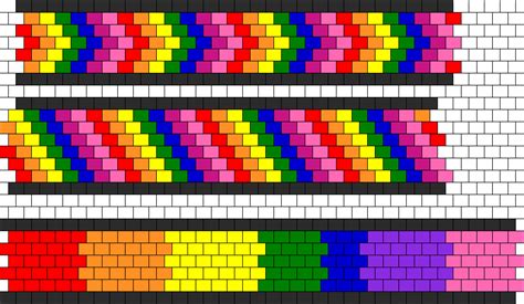 Rainbow Peyote Cuffs Bead Pattern | Peyote Bead Patterns | Simple Bead ...