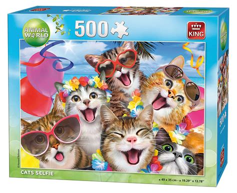 These diy toys are for unisex use and comprise of vivacious colors that attract the attention of kids. Puzzle Cat's Selfies King-Puzzle-05328 500 pieces Jigsaw ...