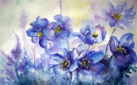 Gratis Gratis Wallpaper Flower Watercolor Hd Terbaru