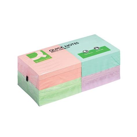 Kf10509 Q Connect Quick Notes 76x76mm Pastel Greenstationery