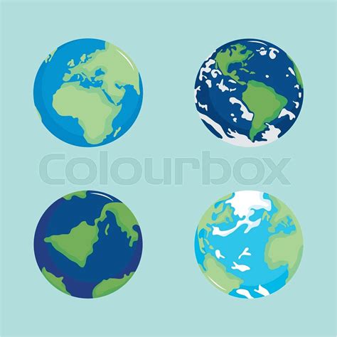 Map Of Europe Africa And Asia Country Stock Vector Colourbox