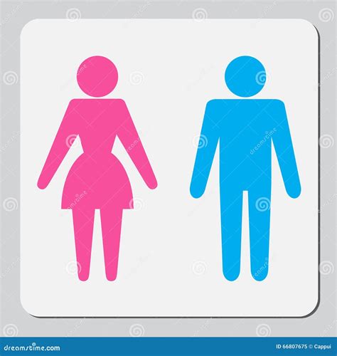 Vector Man And Woman Restroom Sign Royalty Free Illustration
