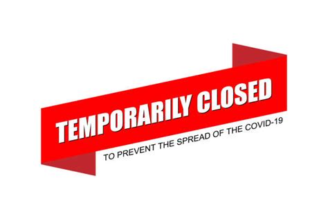 Temporarily Closed Sign Illustrations Royalty Free Vector Graphics