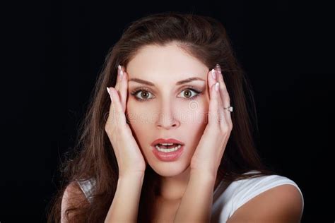 Scared Woman Stock Image Image Of Girl Close Adult 53874927