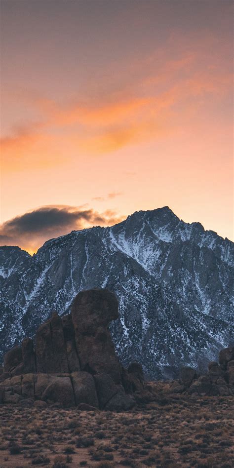 Download Wallpaper 1080x2160 Sunset Mountains Rocks Cliffs Landscape