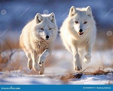 Wolf Chasing Hare Stock Illustration Illustration Of Arctic 293689197