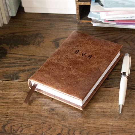 Personalised Tan Hide Leather Five Year Diary By Oh So Cherished