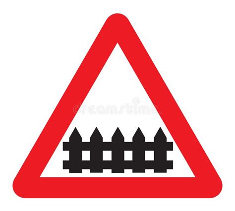 Railway Crossing Guarded Stock Illustration Illustration Of Design