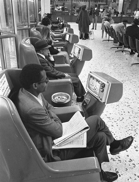 However, we do reserve the front row seats for customers. Greyhound bus station, Los Angeles, 1969. | Bus station ...