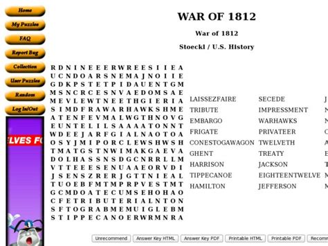 The War Of 1812 Worksheet For 5th 7th Grade Lesson Planet