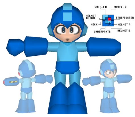 Custom Edited Mega Man Customs Mega Man N64 The Models Resource