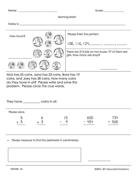5th Grade Math Practice Worksheets