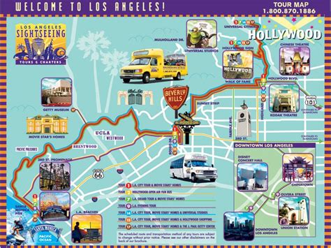 California Los Angeles Tours Los Angeles Map Los Angeles Tourist Map