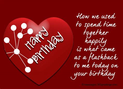 Depending on your situation, take ideas from this post to write a cute handwritten note or a funny quote on a greeting card for your ex. Heart Touching Birthday Wishes For Ex Boyfriend ...