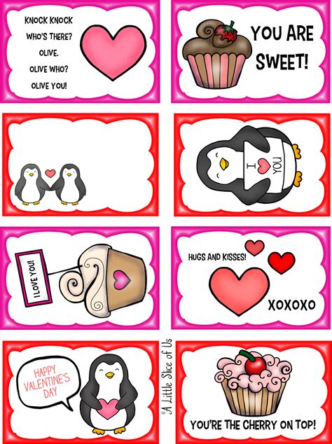 Free Printable Valentines Day Lunch Box Notes Lunch Box Notes