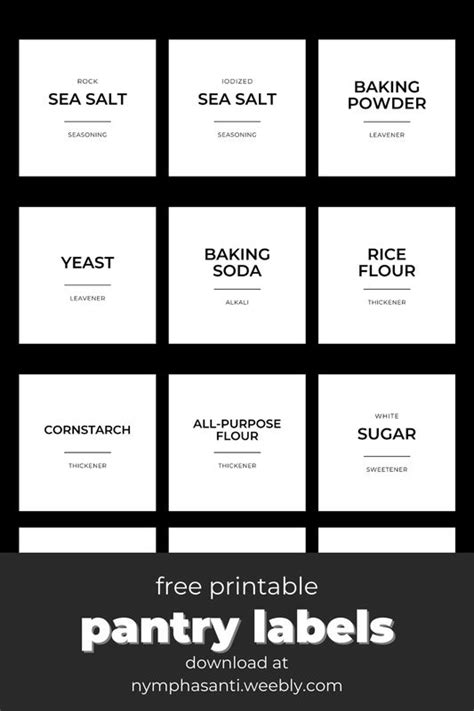 The Free Printable Pantry Labels Are Available For Purchase