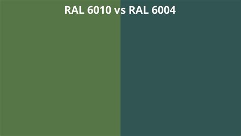 RAL 6010 Vs 6004 RAL Colour Chart UK