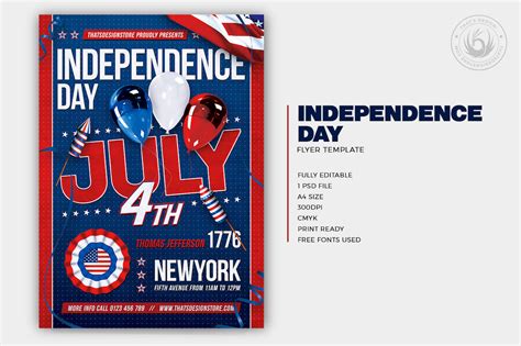 Independence Day Flyer Template V6 4th Of July Party Flyers Posters