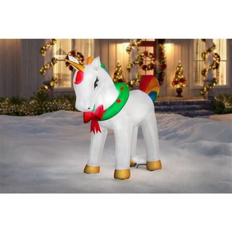 Home Depots Inflatable Christmas Unicorn Is 6 Feet Of Holiday Fun