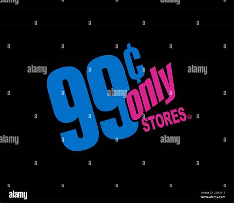 99 Cents Only Stores Rotated Logo Black Background Stock Photo Alamy
