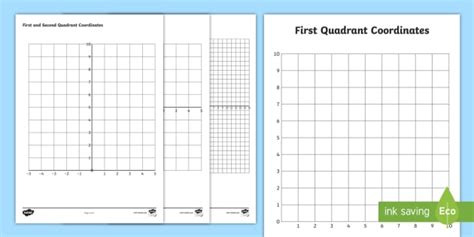 Blank Quadrants Coordinate Worksheets Quadrant Grid