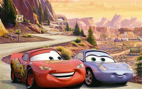 Cars Lightning Mcqueen And Sally Carrera Iron On Transfer 2 Divine