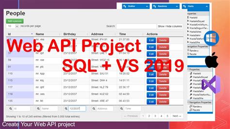 Web Api Crud Operations Using Asp Net Entity Framework With Sql Server And Bootstrap Template