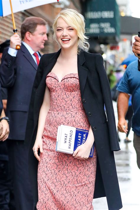 Emma Stone Arrives At Late Show With Stephen Colbert In New York Hawtcelebs