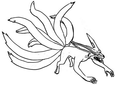 Naruto Nine Tails Coloring Pages