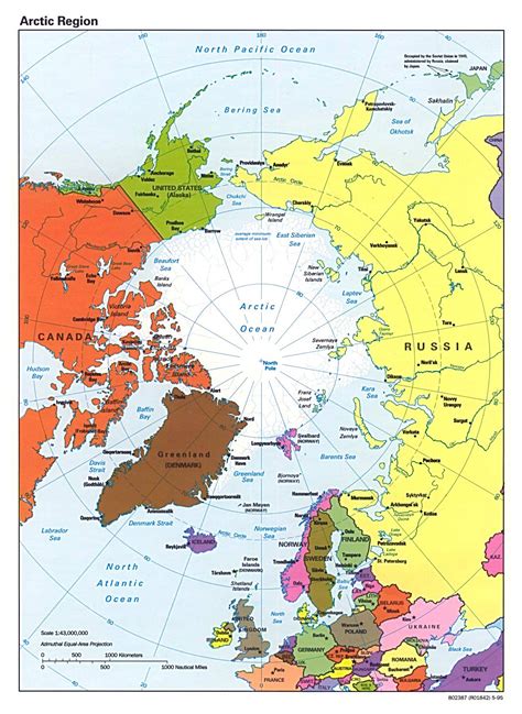 Detailed Political Map Of Arctic Region 1995 Maps Of