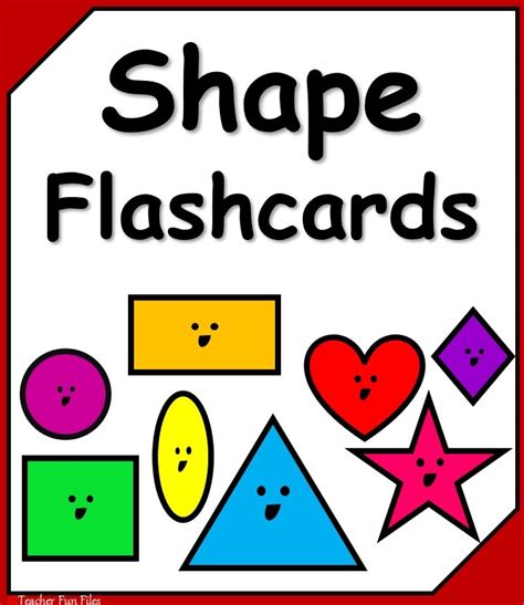 Teacher Fun Files 2d Shape Flashcards For Kindergarten