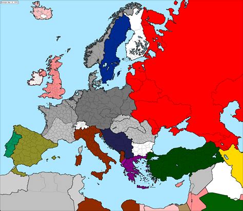 Pre World War 2 Map Of Europe Map