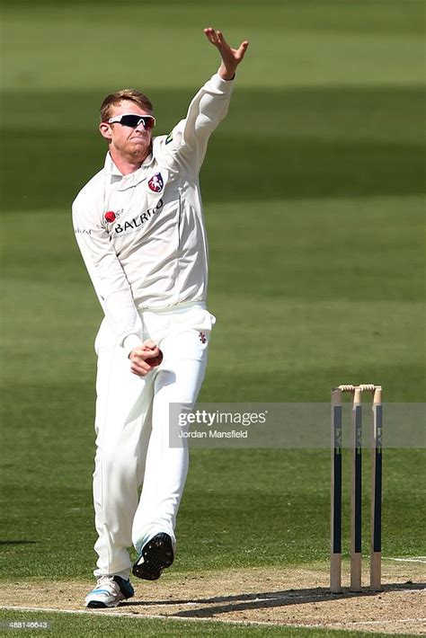 adam riley of kent bowls during day one of the lv county championship news photo getty images