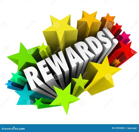 Rewards 3d Word Stars Prize Incentive Bonus Enticement Stock