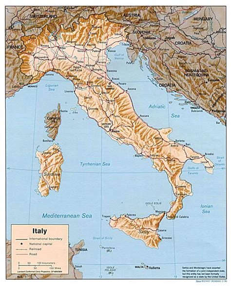 Detailed Relief Map Of Italy Italy Detailed Relief Map
