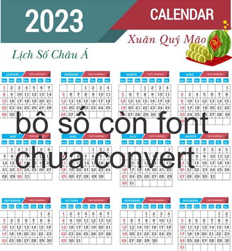 Bộ Số Lịch âm Dương 2023 File Corel Psd Ai