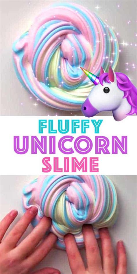 Rainbow Unicorn Fluffy Slime Recipe Recipe Craft Activities For