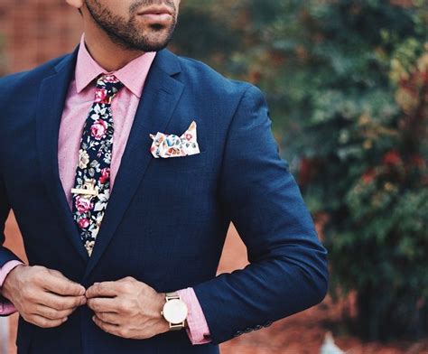 Groom S Wedding Fashion Guide 2018 Navy Suit Pink Shirt Pink Dress