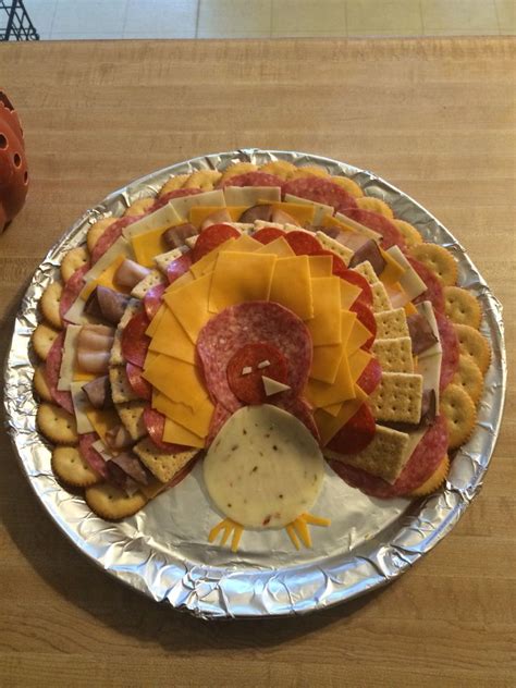 My Turkey Meat Cheese And Cracker Platter For Thanksgiving Party