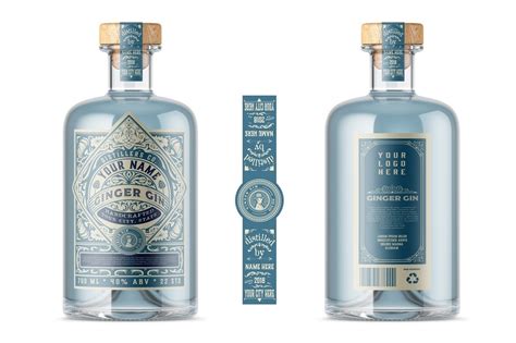 Vintage Gin Label Template 257172 Branding Design Bundles