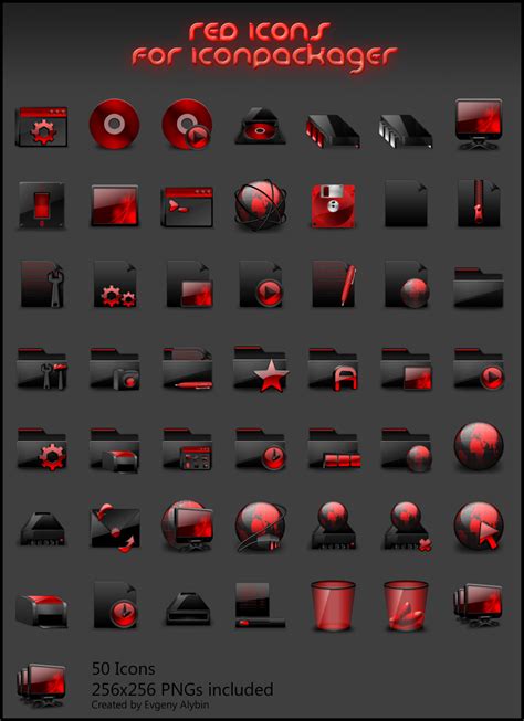 Red Icons For Iconpackager Speed Corporation
