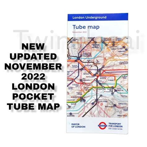November London Underground Tube Map New Elizabeth Line Genuine