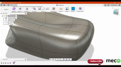 Autodesk Fusion 360 Surface Modeling Tutorials 7form Command Basics