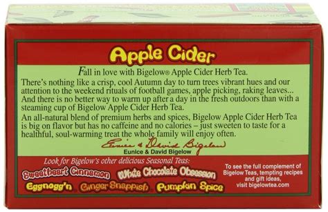 bigelow apple cider herbal tea 20 count boxes pack of 6 free image download
