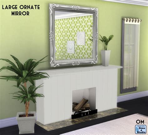 My Sims 4 Blog Antique And Large Ornate Mirrors By Om