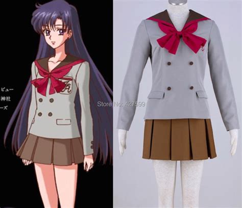 Sailor Moon Sailor Mars Raye Hino Crystal School Uniform Cosplay