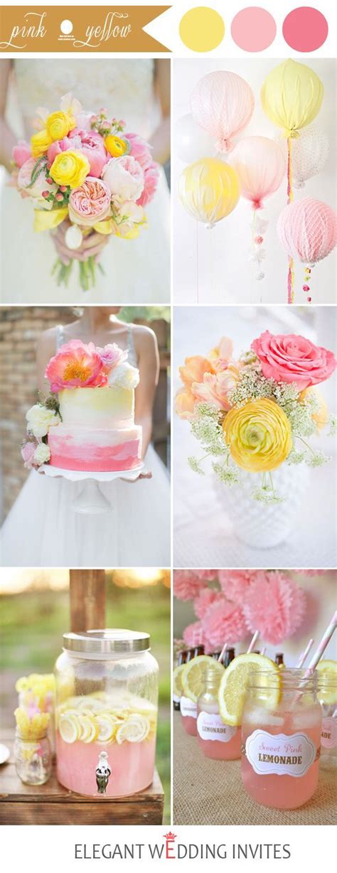 Pink And Yellow Wedding Color Ideas For 2017 Spring Pink Yellow