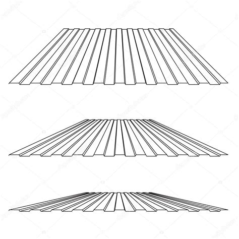 Corrugated Metal Roof — Stock Vector © Marinaua 56899305