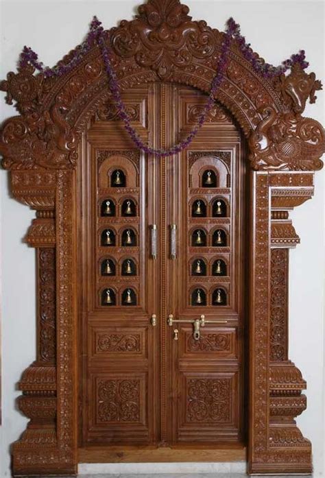 Wood Design Ideas Latest Pooja Room Door Frame And Door Design Gallery